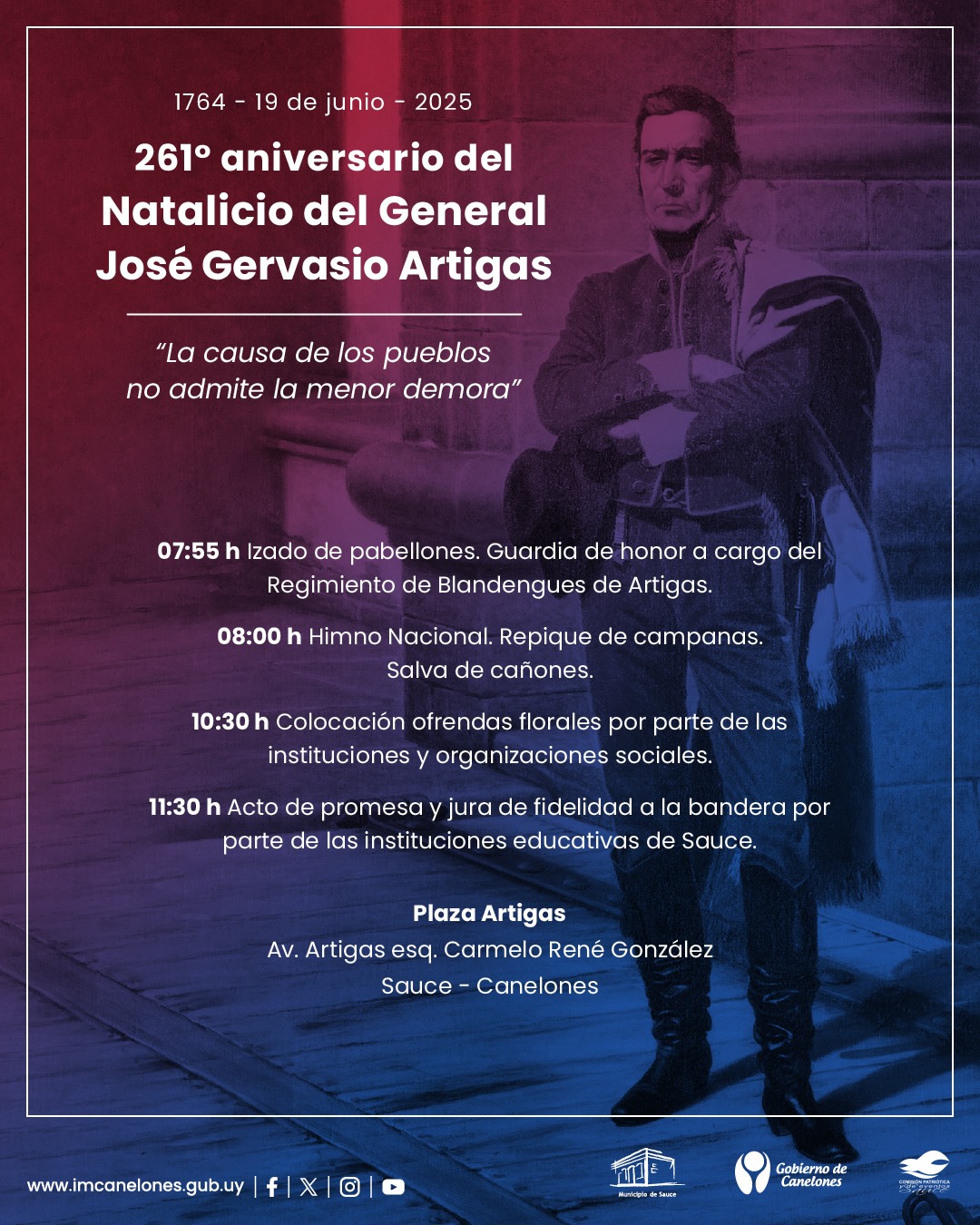 261° aniversario del natalicio del General José Gervasio Artigas
