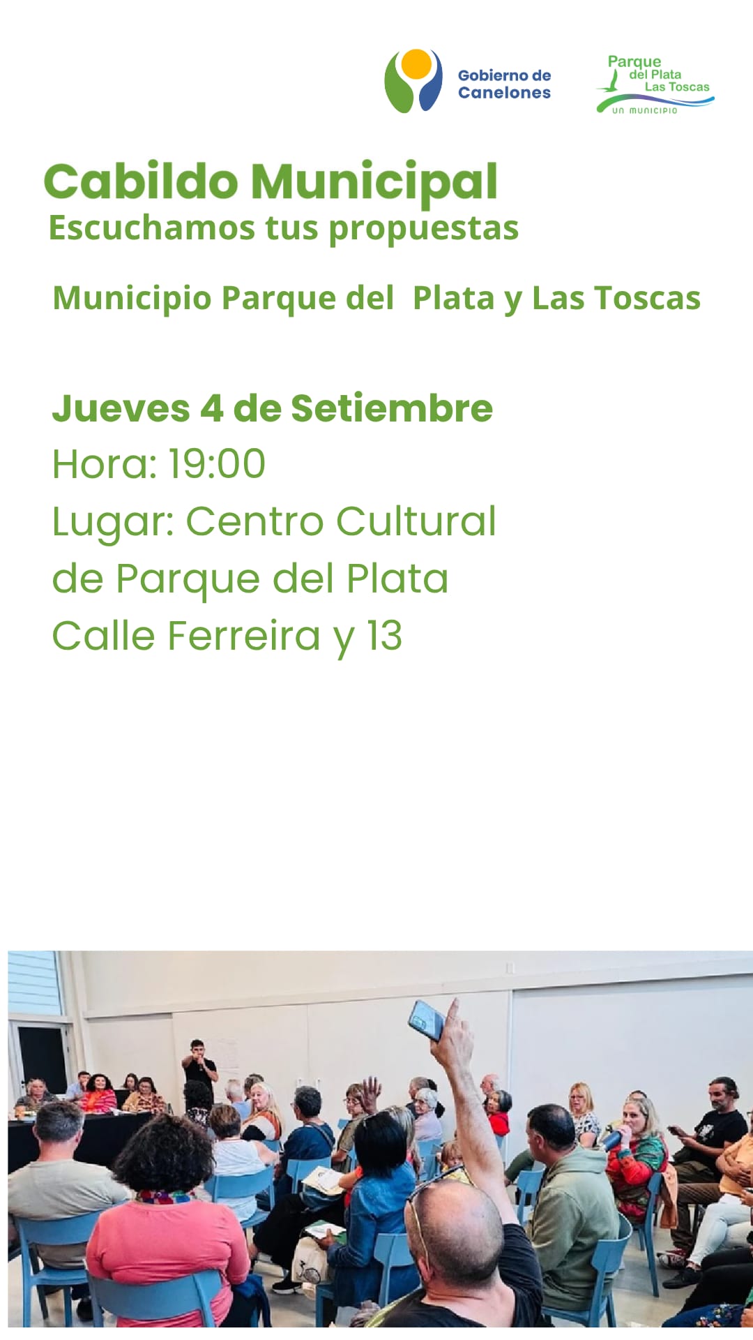 Cabildo Municipal en Parque del Plata Las Toscas