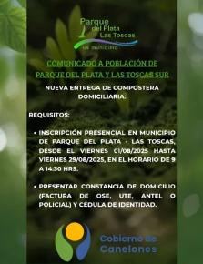 Nueva entrega de composteras en Parque del Plata Las Toscas sur Nueva entrega de composteras en Parque del Plata Las Toscas sur