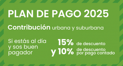 Plan de pagos contribución inmobiliaria 2025